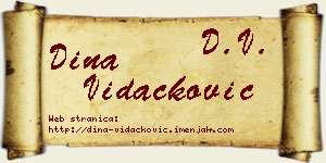 Dina Vidačković vizit kartica